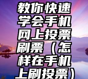 简单的来说下微信投票人工怎么刷票（微信纯人工投票）