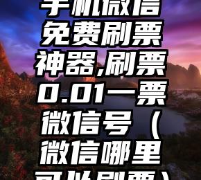 简单的来说下微信投票人工怎么刷票(微信纯人工投票)