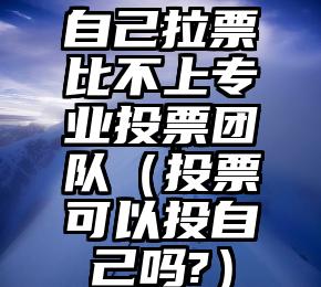 简单的来说下微信投票人工怎么刷票（微信纯人工投票）