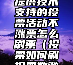 简单的来说下微信投票人工怎么刷票（微信纯人工投票）