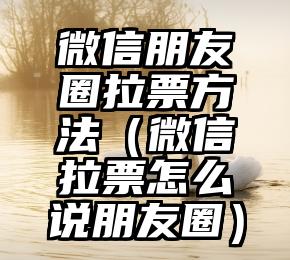 简单的来说下微信投票人工怎么刷票（微信纯人工投票）