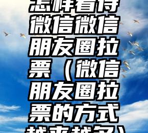 简单的来说下微信投票人工怎么刷票（微信纯人工投票）