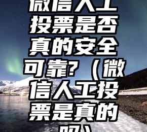 简单的来说下微信投票人工怎么刷票（微信纯人工投票）