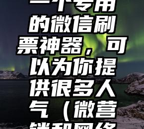 简单的来说下微信投票人工怎么刷票（微信纯人工投票）
