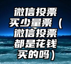 简单的来说下微信投票人工怎么刷票（微信纯人工投票）