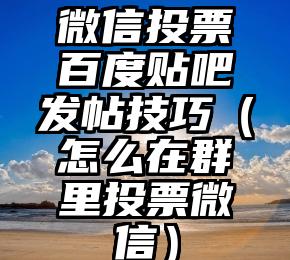 简单的来说下微信投票人工怎么刷票（微信纯人工投票）