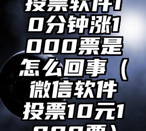 简单的来说下微信投票人工怎么刷票（微信纯人工投票）