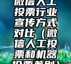 简单的来说下微信投票人工怎么刷票（微信纯人工投票）