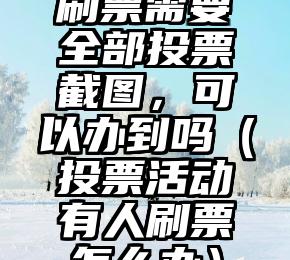 简单的来说下微信投票人工怎么刷票（微信纯人工投票）