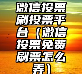 简单的来说下微信投票人工怎么刷票（微信纯人工投票）