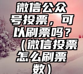 简单的来说下微信投票人工怎么刷票（微信纯人工投票）