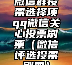 简单的来说下微信投票人工怎么刷票（微信纯人工投票）