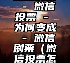 简单的来说下微信投票人工怎么刷票（微信纯人工投票）