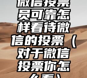 简单的来说下微信投票人工怎么刷票（微信纯人工投票）