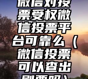 简单的来说下微信投票人工怎么刷票（微信纯人工投票）