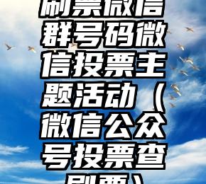 简单的来说下微信投票人工怎么刷票（微信纯人工投票）