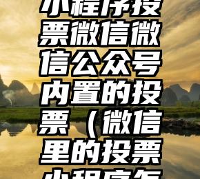 简单的来说下微信投票人工怎么刷票（微信纯人工投票）