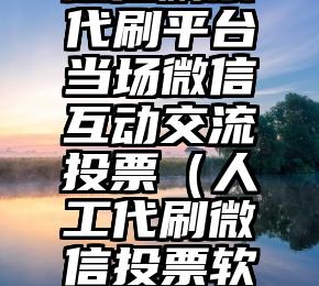 简单的来说下微信投票人工怎么刷票（微信纯人工投票）