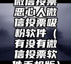 简单的来说下微信投票人工怎么刷票（微信纯人工投票）