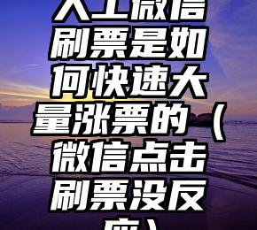 简单的来说下微信投票人工怎么刷票（微信纯人工投票）