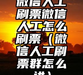 简单的来说下微信投票人工怎么刷票（微信纯人工投票）