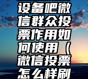 简单的来说下微信投票人工怎么刷票（微信纯人工投票）