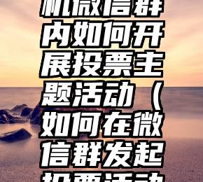 简单的来说下微信投票人工怎么刷票（微信纯人工投票）