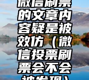 简单的来说下微信投票人工怎么刷票(微信纯人工投票)