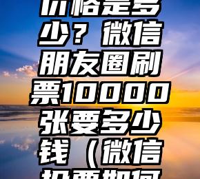 简单的来说下微信投票人工怎么刷票（微信纯人工投票）