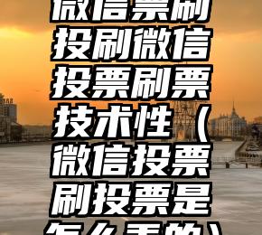 简单的来说下微信投票人工怎么刷票（微信纯人工投票）