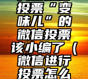 简单的来说下微信投票人工怎么刷票（微信纯人工投票）