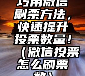 简单的来说下微信投票人工怎么刷票（微信纯人工投票）