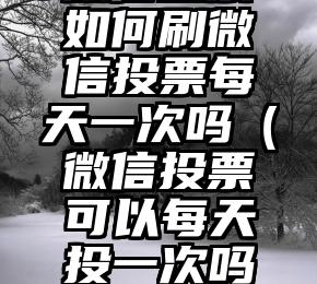 简单的来说下微信投票人工怎么刷票（微信纯人工投票）