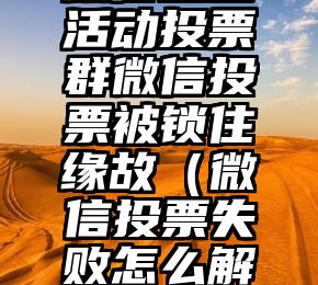 简单的来说下微信投票人工怎么刷票(微信纯人工投票)