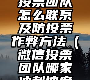 简单的来说下微信投票人工怎么刷票（微信纯人工投票）