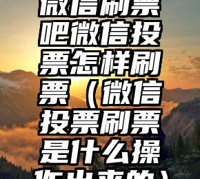 简单的来说下微信投票人工怎么刷票（微信纯人工投票）