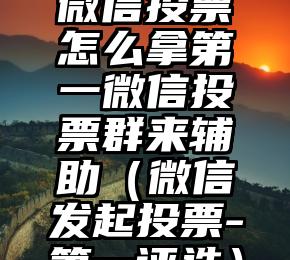 简单的来说下微信投票人工怎么刷票（微信纯人工投票）