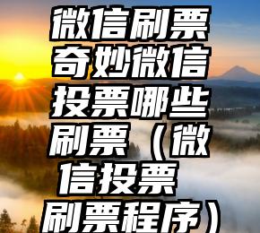 简单的来说下微信投票人工怎么刷票(微信纯人工投票)