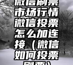 简单的来说下微信投票人工怎么刷票（微信纯人工投票）