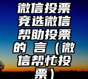 简单的来说下微信投票人工怎么刷票（微信纯人工投票）