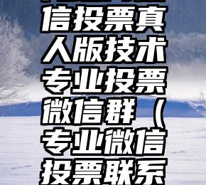 简单的来说下微信投票人工怎么刷票（微信纯人工投票）