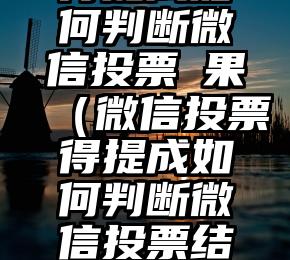 简单的来说下微信投票人工怎么刷票（微信纯人工投票）