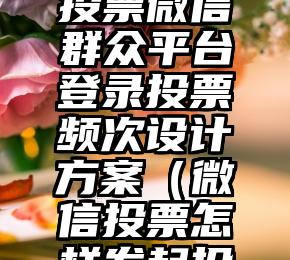 简单的来说下微信投票人工怎么刷票（微信纯人工投票）