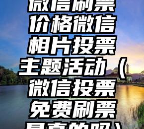 简单的来说下微信投票人工怎么刷票（微信纯人工投票）