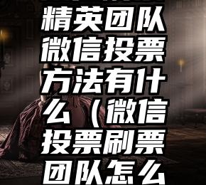 简单的来说下微信投票人工怎么刷票（微信纯人工投票）