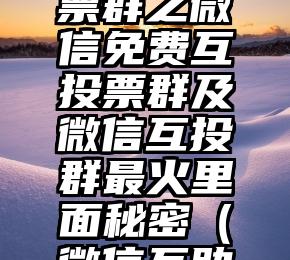 简单的来说下微信投票人工怎么刷票（微信纯人工投票）