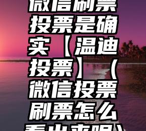 简单的来说下微信投票人工怎么刷票（微信纯人工投票）