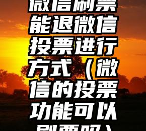 简单的来说下微信投票人工怎么刷票（微信纯人工投票）