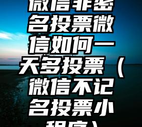 简单的来说下微信投票人工怎么刷票（微信纯人工投票）