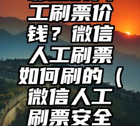 简单的来说下微信投票人工怎么刷票（微信纯人工投票）
